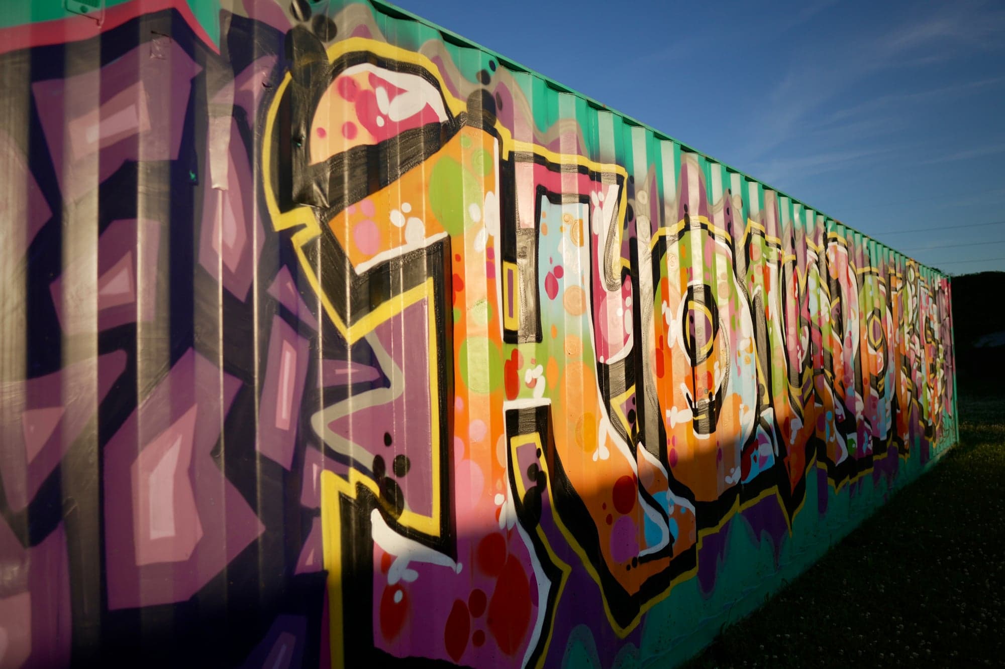 A colorful mural in Holyoke's Canal District